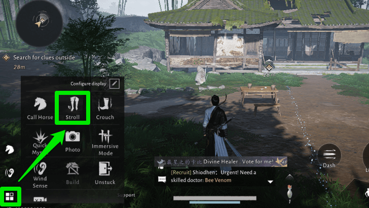 Press Crouch in the Menu