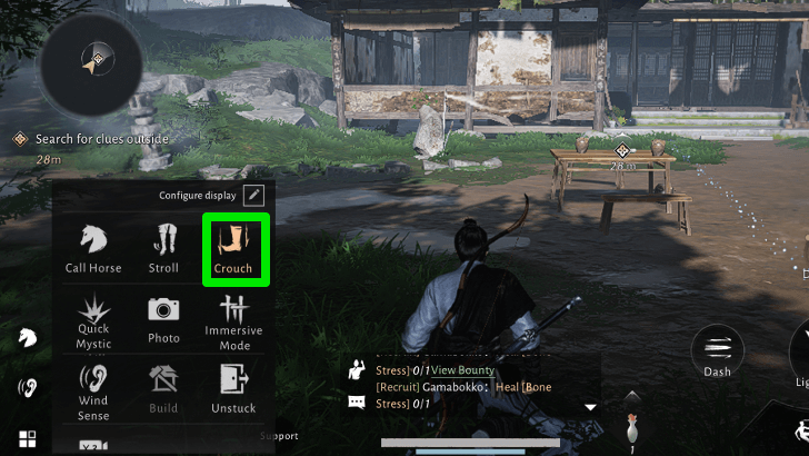 Press on Crouch Again to Stand