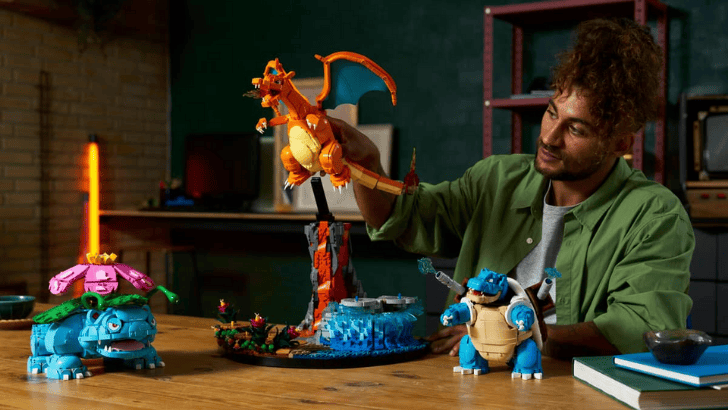 Charizard, Blastoise, and Venusaur LEGO