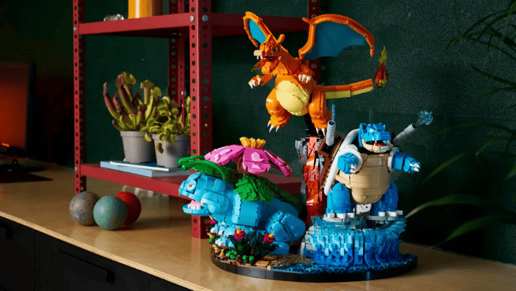 Charizard, Blastoise, and Venusaur LEGO