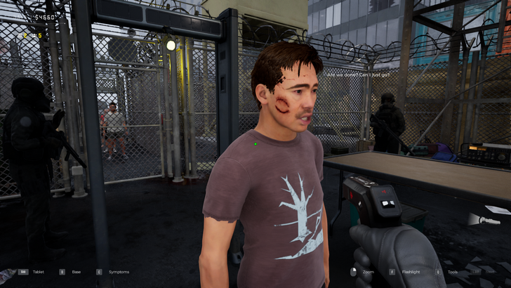 Quarantine Zone The Last Check Man With Bite Mark In Cheek