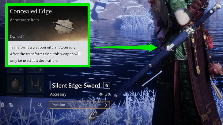 Appearance Item that Transforms Weapons into Accessories