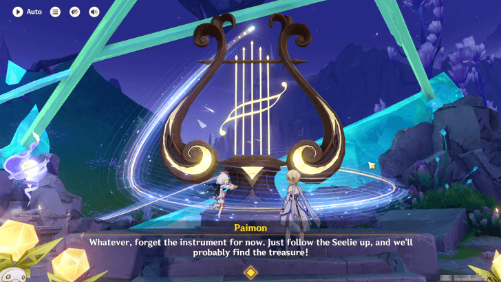 Genshin Impact - Echoes of a Forsaken Interact With the Harp