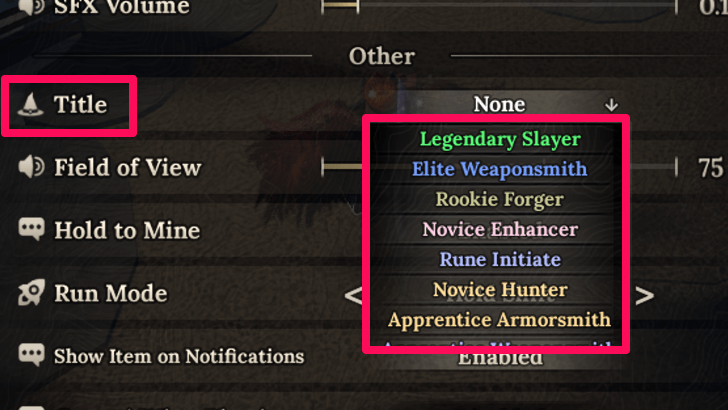 Set a Title Next to Your Name