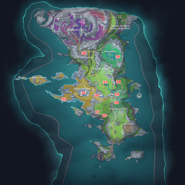 Genshin - Nod-Krai Luna IV Remarkable Chests Map Surface