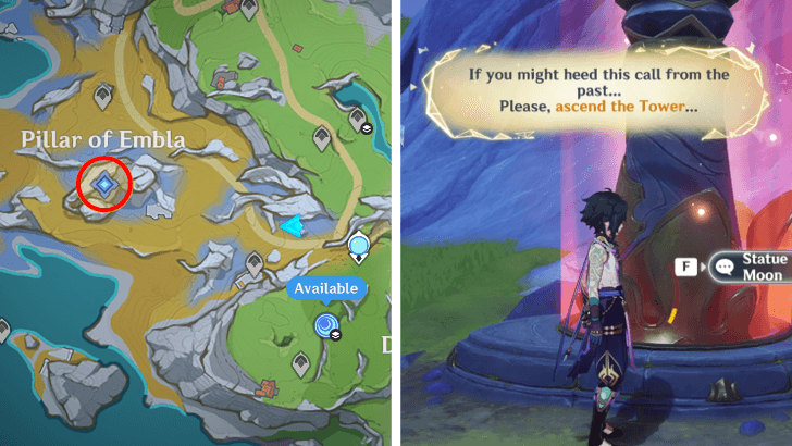 Genshin - Tower of Inversion - Enter the Pillar of Embla in Nod-Krai