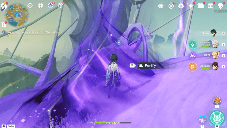 Genshin - Tower of Inversion - Investigate the Core Shrouded in Abyssal Energy