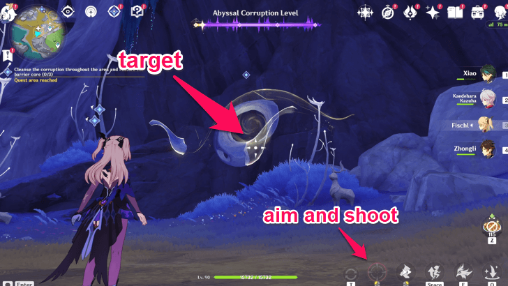 Genshin Impact Tower of Inversion Cleanse the Corruption Area 1 Step 5