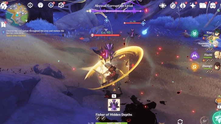 Genshin Impact Tower of Inversion Cleanse the Corruption Area 1 Step 3