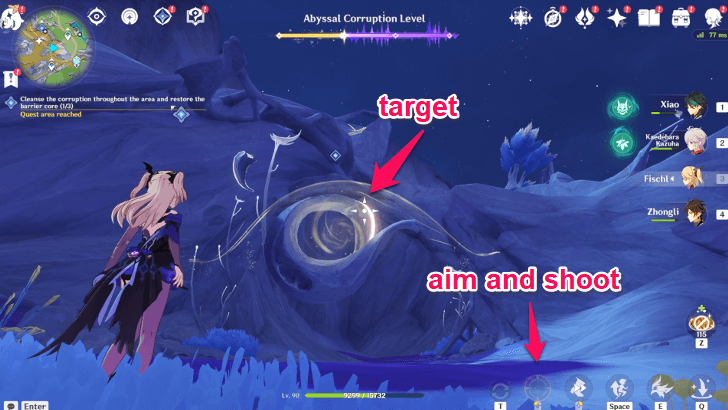 Genshin Impact Tower of Inversion Cleanse the Corruption Area 2 Step 5