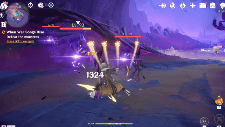 Genshin When War Songs Rise - Defeat the Monsters