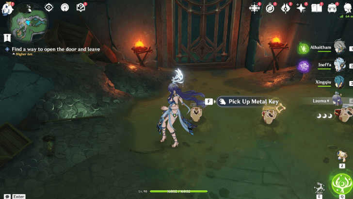 Pick the Metal Key to Open the Door