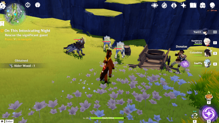 Genshin Impact - On This Intoxicating Night Quest Save Donatas