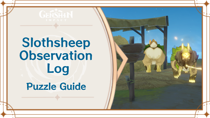 Genshin Impact - Slothsheep Observation Log Puzzle Guide