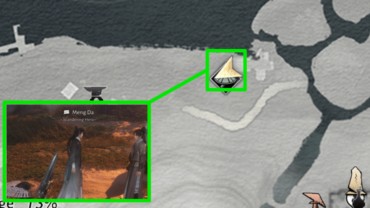 Where Winds Meet - Invasion of the Aureate Pavilion - Meng Da Location