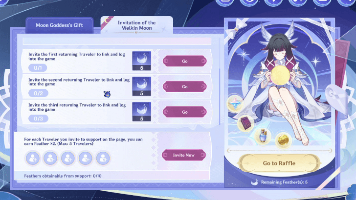 Genshin - Where the Moon Returns - invite returning players