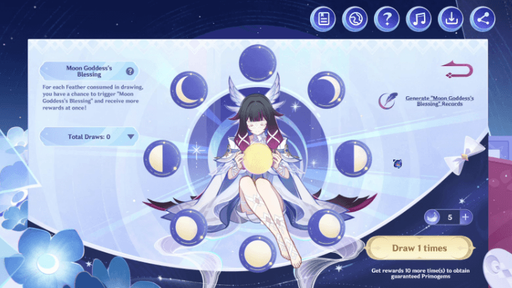 Genshin - Where the Moon Returns - pull on the lucky draw