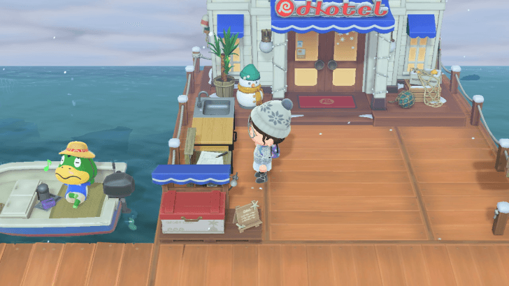 Workbench and Ironwood Kitchenette in front of the Hotel