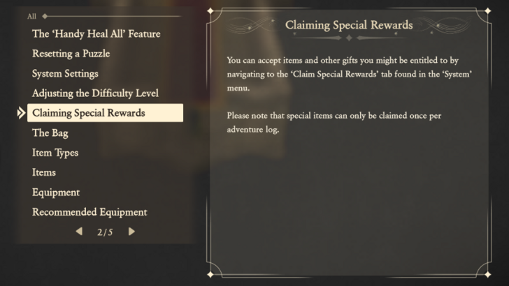 Claiming Special Rewards