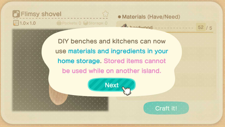 Materials in Storage