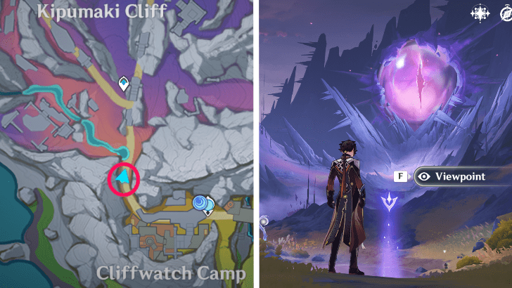 Genshin - Viewpoint in Kipumaki Cliff