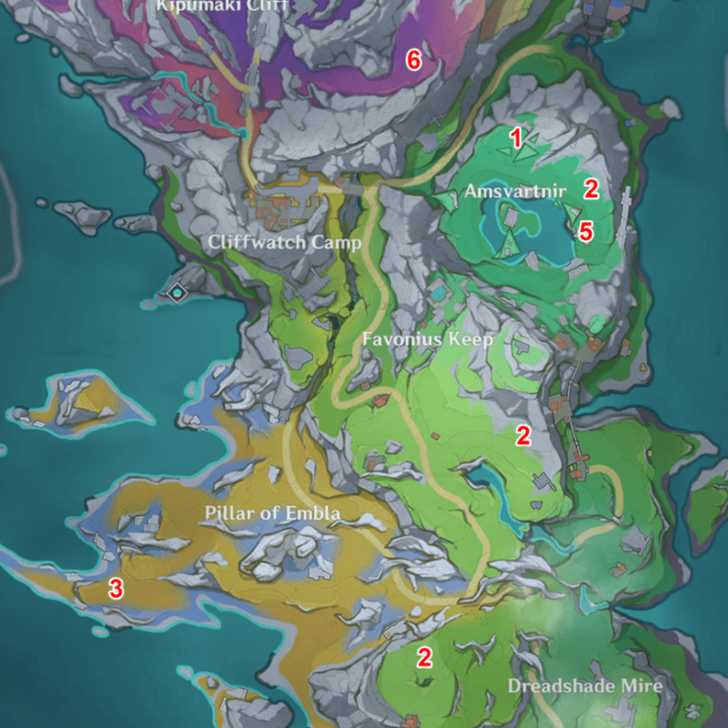 Genshin - Pale-Furred Wolf Map Locations in Nod-Krai