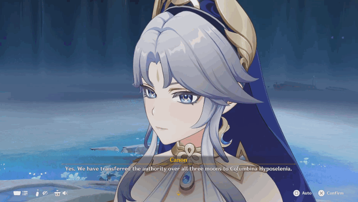 Giving the authority of the moons to Columbina