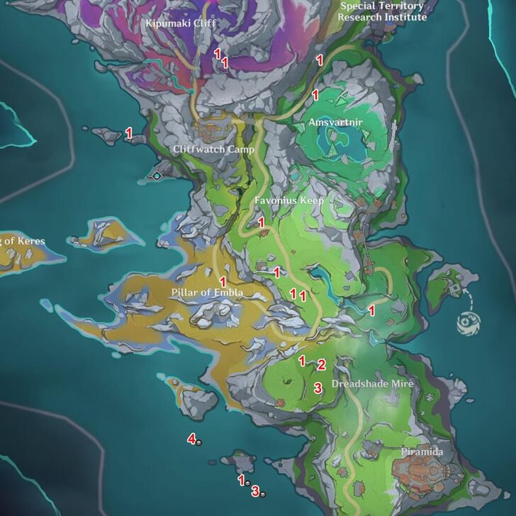 Mandragora Locations
