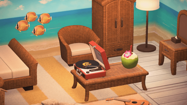 Portable Record Player in the Seaside Room