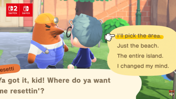 Select an Area to Reset