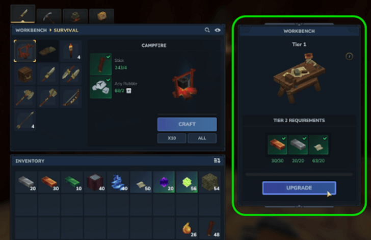 Upgrade Workbench Tier 2