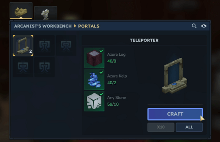 Craft Teleporter