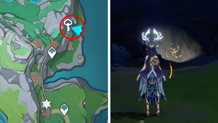 Genshin Impact - Wavechaser Plain Treasure Vault Location