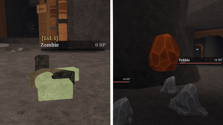 AFK Farm Rocks and Enemies