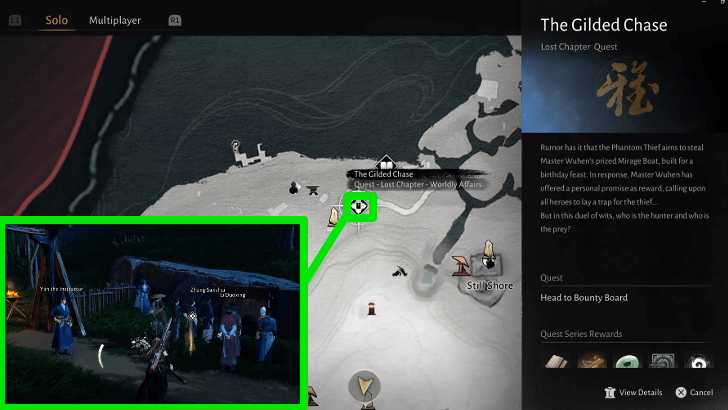 The Gilded Chase Map Location