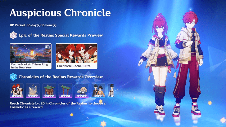 Genshin - Auspicious Chronicle Miliastra Battle Pass Details