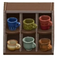 Mug Shelves - Dark Brown