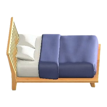 Artful Bed - Dark Blue Bedding