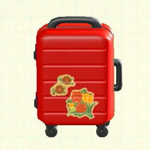 Rolling Suitcase - Flowers Sticker
