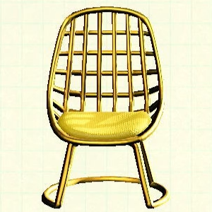 Tubular Chair - Gold