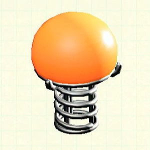 Tubular Lamp - Orange Lampshade