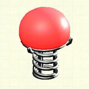 Tubular Lamp - Red Lampshade