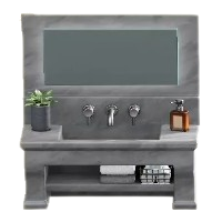 Marble Vanity - Gray