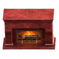 Marble Fireplace - Red