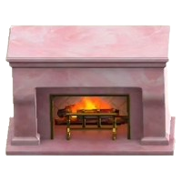 Marble Fireplace - Pink