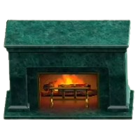 Marble Fireplace - Green