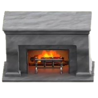 Marble Fireplace - Gray