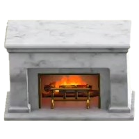 Marble Fireplace - White
