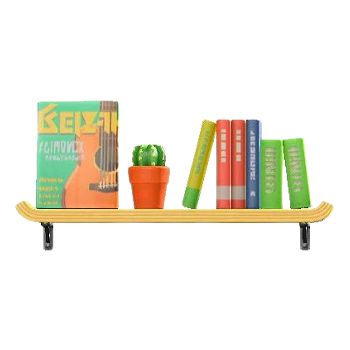 Wall-Mounted Bookshelf - Music Book