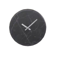 Marble Wall Clock - Black